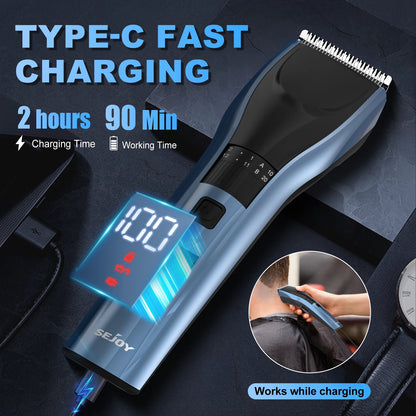 Sejoy Rechargeable Hair Trimmer With LED Display For All Users