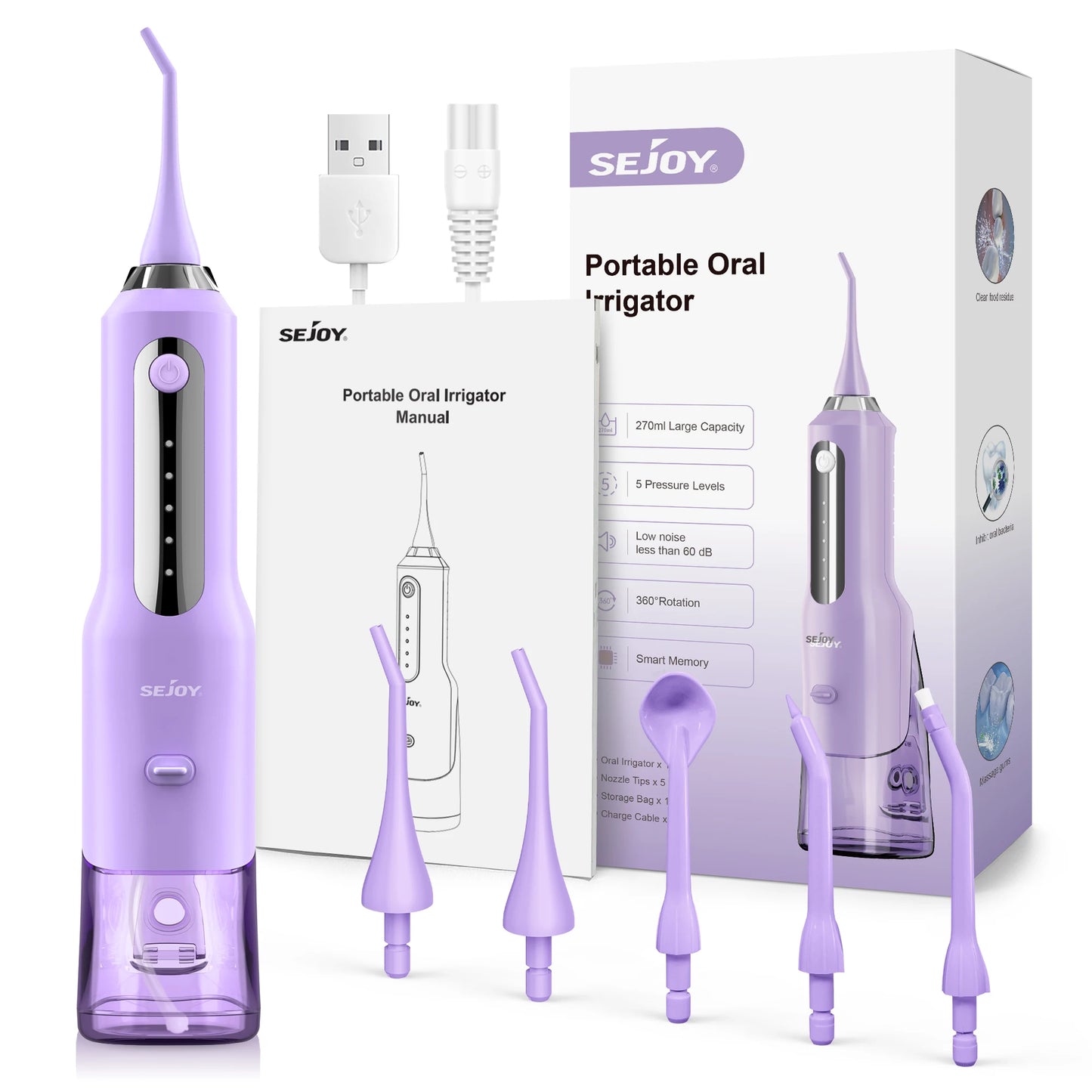 Sejoy Rechargeable Oral Irrigator for Effective Dental Care
