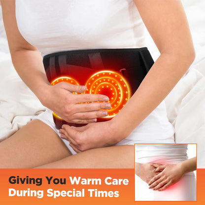 Heating Vibration Massage Belt for Lumbar Support and Relaxation