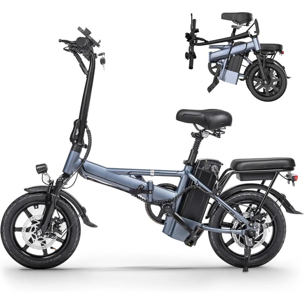 750W Peak Folding Electric Bike with Removable Battery and Speed