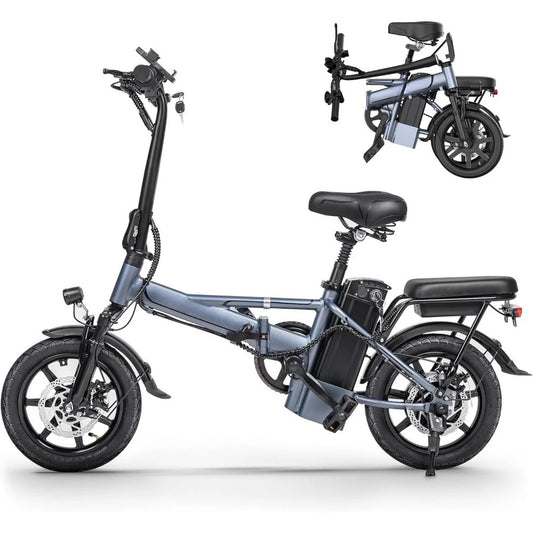 750W Peak Folding Electric Bike with Removable Battery and Speed