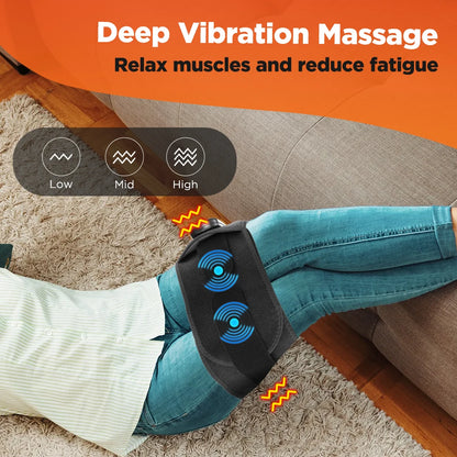 Heating Vibration Massage Belt for Lumbar Support and Relaxation